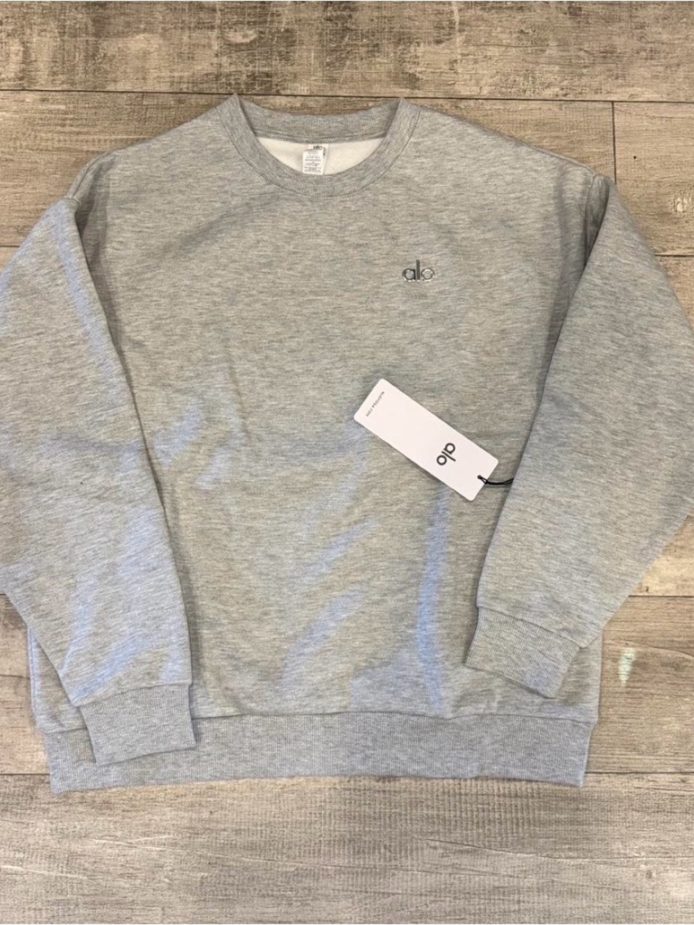 ALO Yoga Crewneck Sweatshirt - Light Heather Gray Large